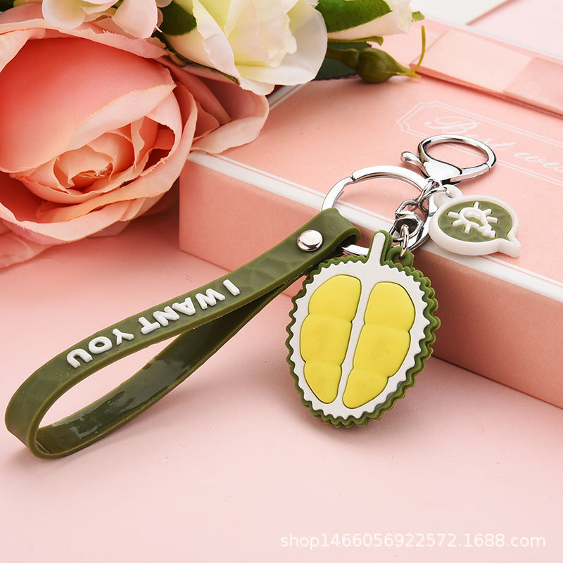 Wholesale Creative Food Simulation Fries Popcorn Keychain Small Pendant Soft Glue